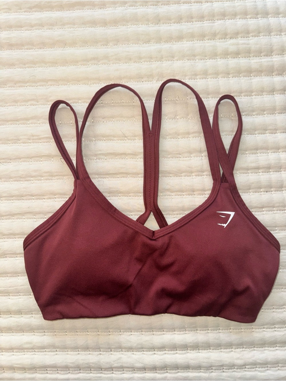 Gymshark Burgundy Brown Strapy Sports Bra